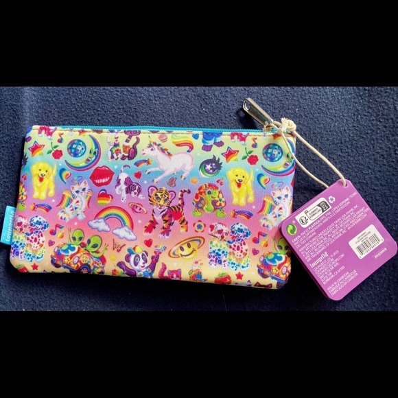 NWT Loungefly Lisa Frank® Characters AOP Zipper Pouch - Picture 4 of 8
